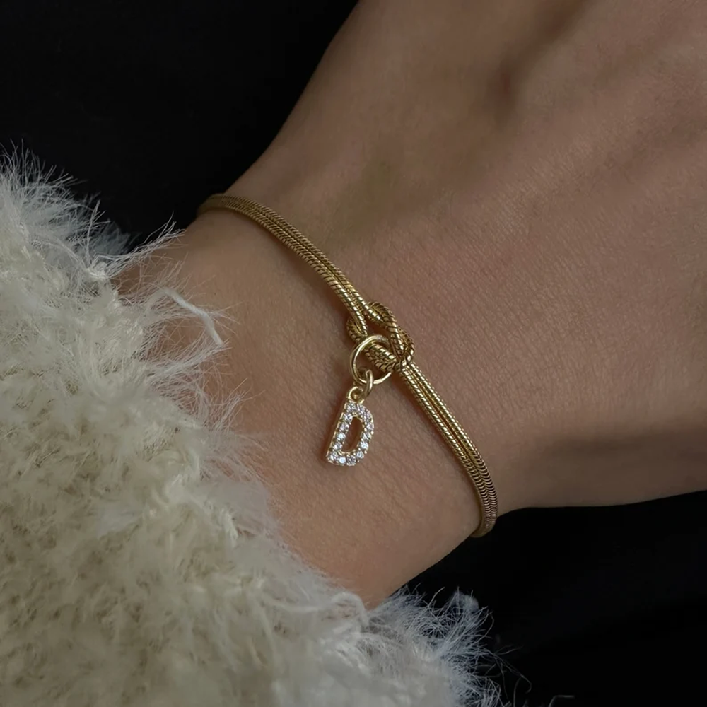 À ma Fille - Bracelet noeud d'amour - Or Rose