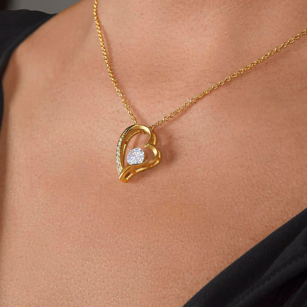 À ma Reine - Collier Rose éternelle - Or