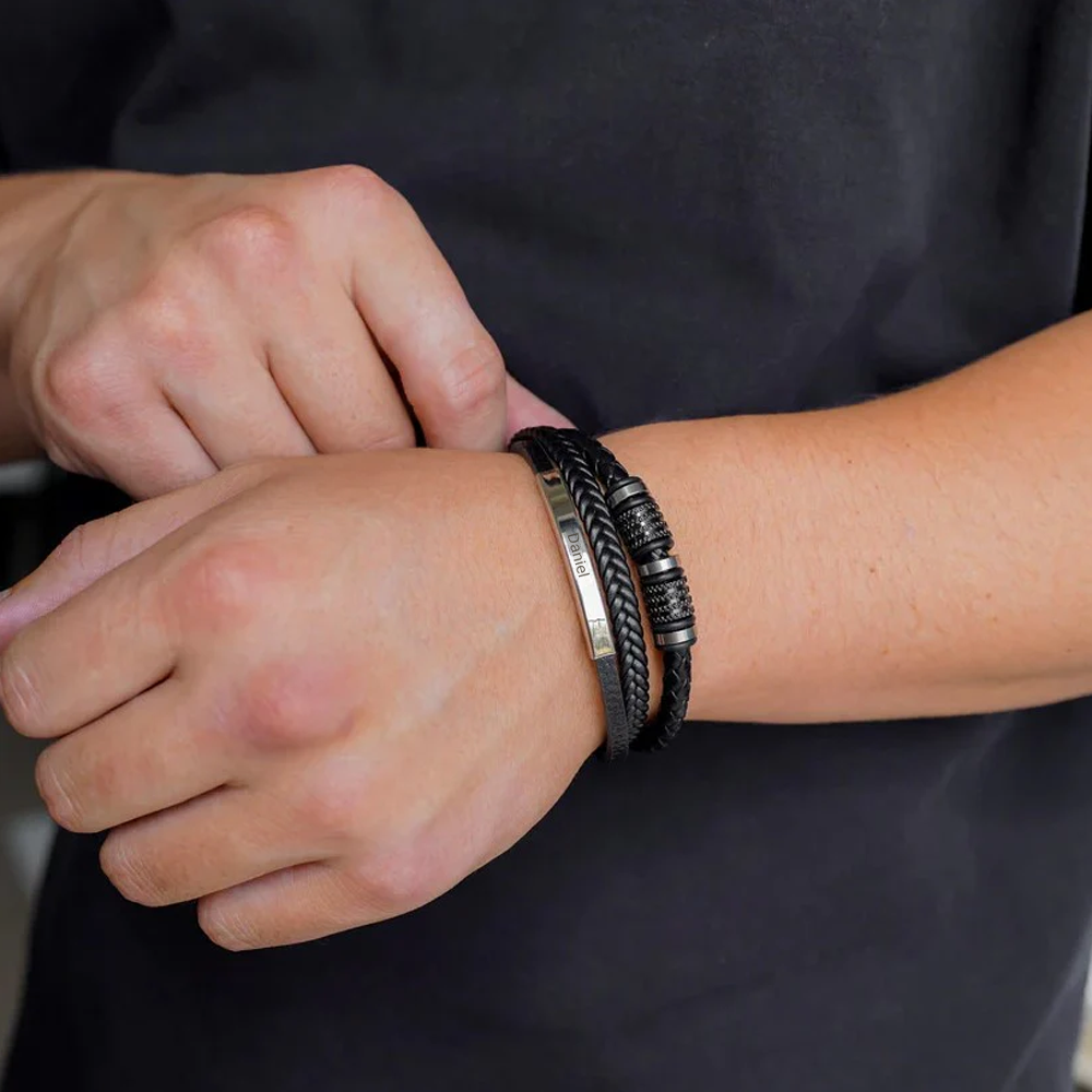 À mon Fils - Bracelet personnalisé "À jamais liés" pour mon fils
