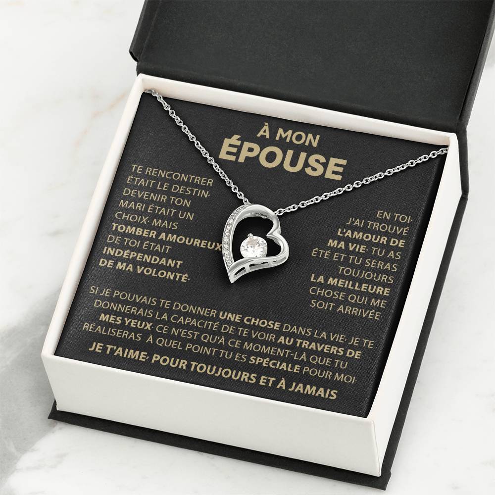 À mon Épouse - Collier coeur
