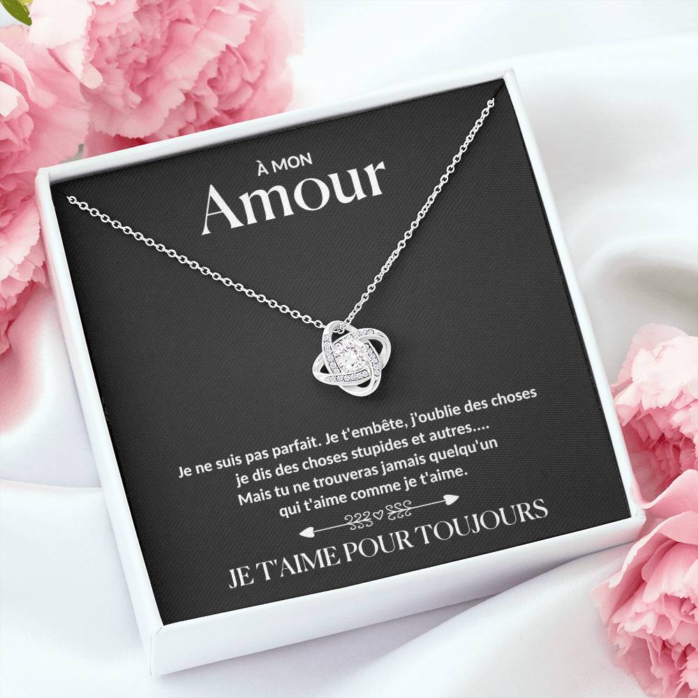 À Mon Amour - Collier nœud d'amour - Or