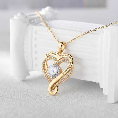À mon Amour - Collier Cœurs Entrelacés