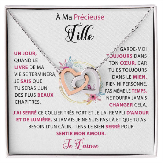 À ma Fille - Collier coeurs
