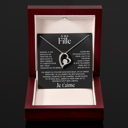 Collier coeur - À ma Fille
