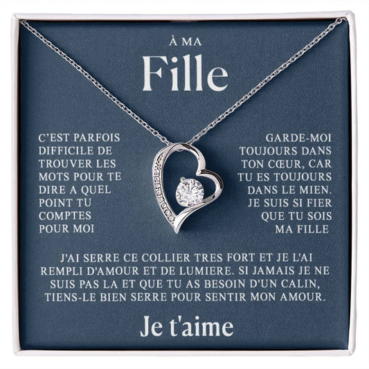 À ma Fille - Collier coeur