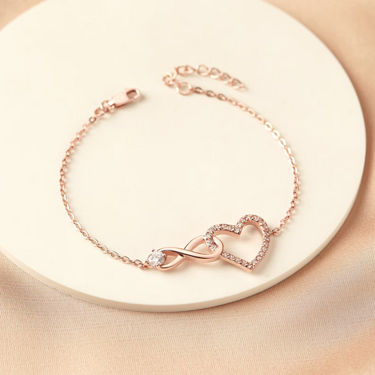 Bracelet À ma Fille - Coeur infini - Or Rose