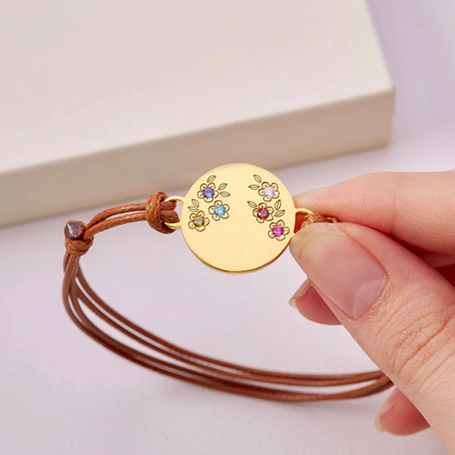 Bracelet de pierre de naissance pour enfants - Or