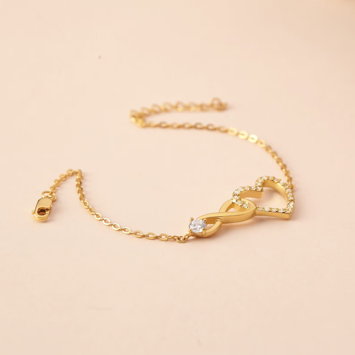 Bracelet À ma Fille - Coeur infini - Or Rose