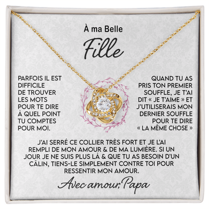 À ma Fille - Collier nœud First Breath, de papa