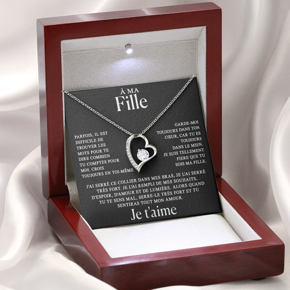 Collier coeur - À ma Fille - Or