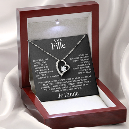 Collier coeur - À ma Fille - Or