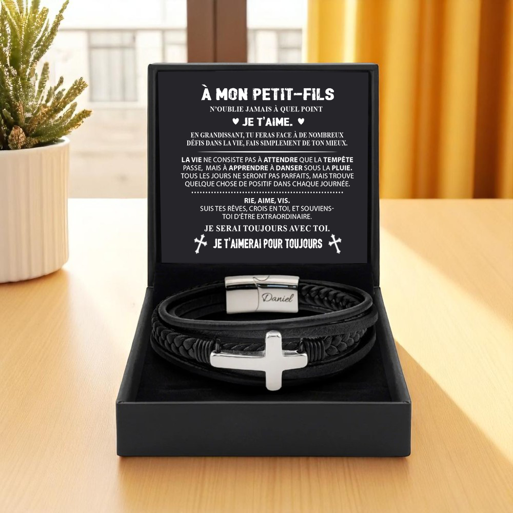 À mon Petit-Fils - Bracelet de la Foi du Gardien Éternel