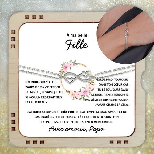 À ma Fille - Bracelet coeurs d'amour