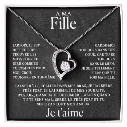 Collier coeur - À ma Fille - Or