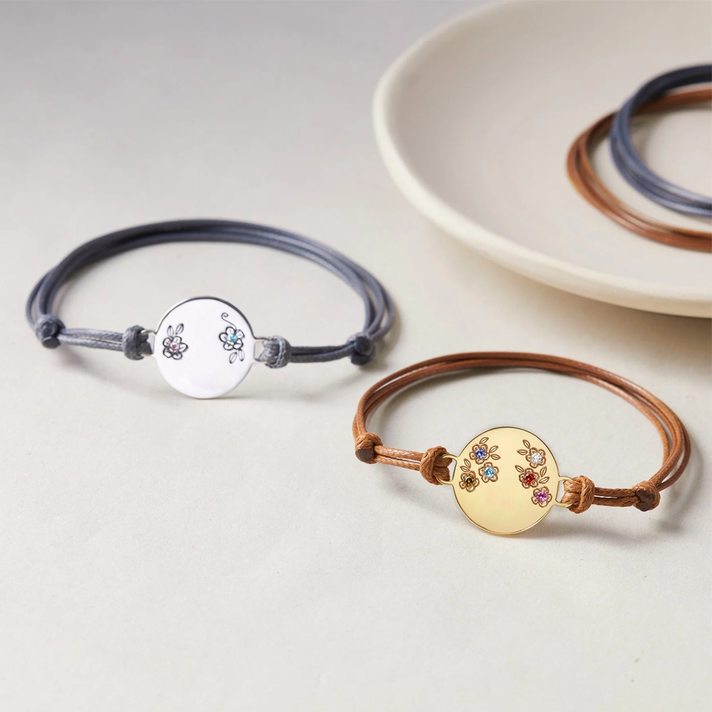 Bracelet de pierre de naissance pour enfants - Or Rose