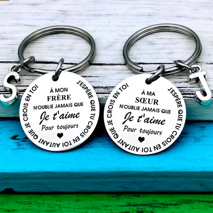 À ma sœur ou à mon frère - Porte-clés familial