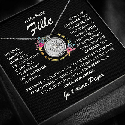 À ma Fille - Collier boussole d'amour