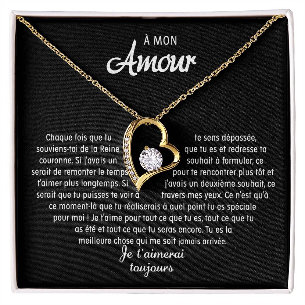 À mon Amour - Collier coeur - Or