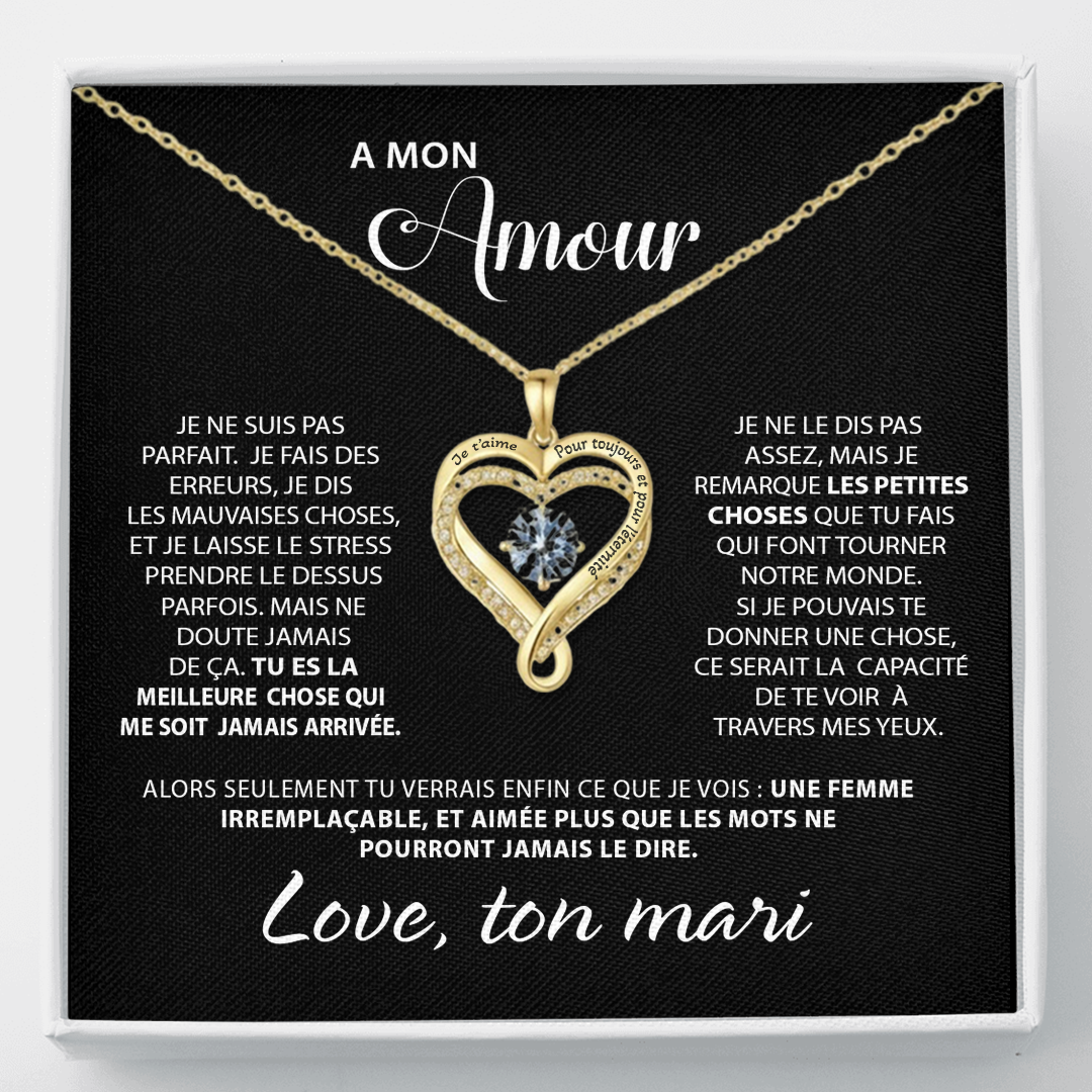 À mon Amour - Collier Cœurs Entrelacés
