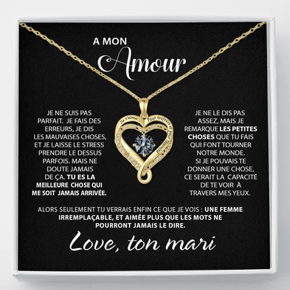 À mon Amour - Collier Cœurs Entrelacés