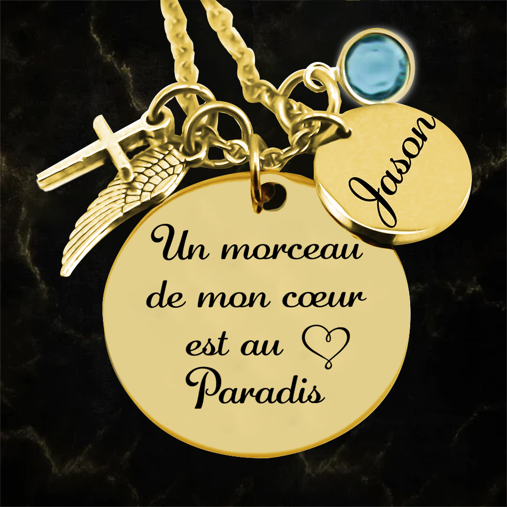 Un morceau de mon coeur - Collier commémoratif - Or