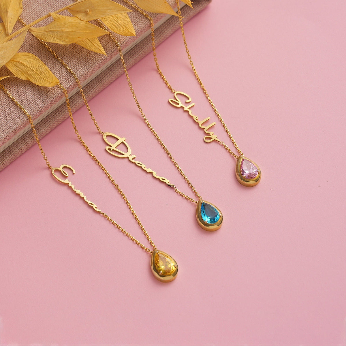 Collier de pierres de naissance Luxus - Toujours dans mon cœur - Or