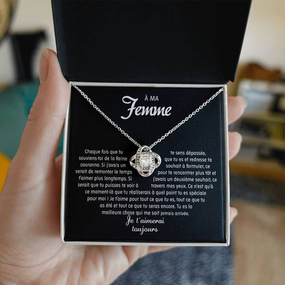 À ma Femme - Collier noeud d'amour - Or