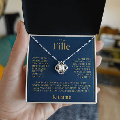 À ma Fille - Collier noeud d'amour