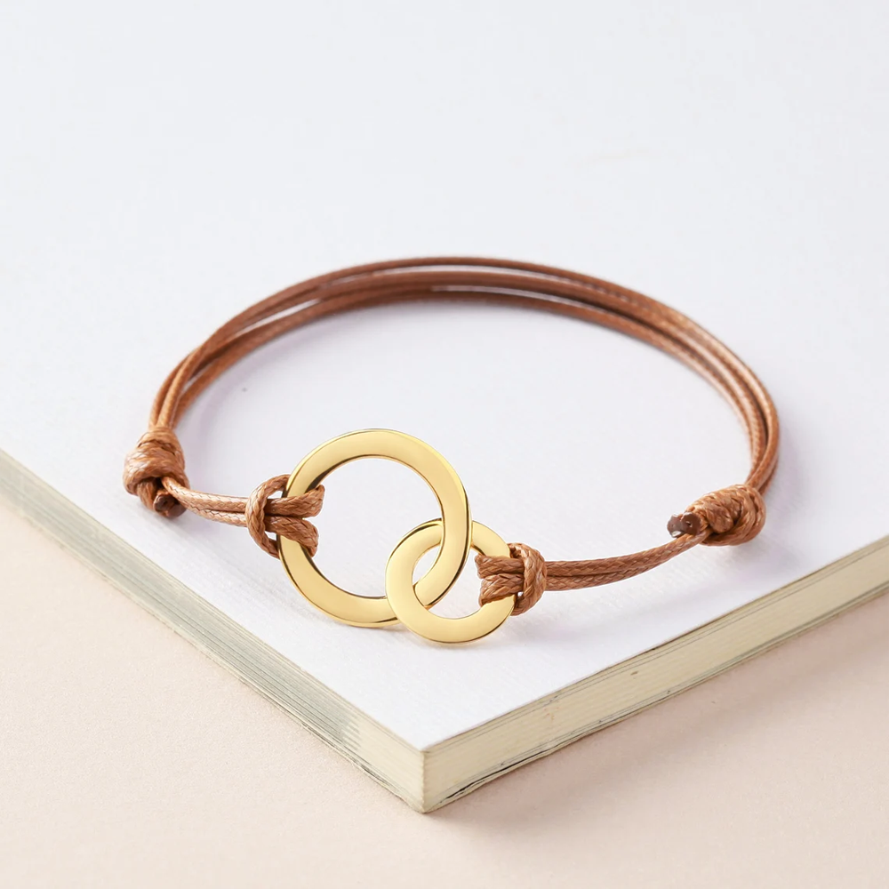 Bracelet familial - À mon Fils ou à ma Fille - Or Rose