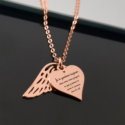Un morceau de mon coeur - Collier ange coeur - Or