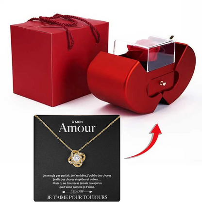 À mon Amour - Collier rose pour toujours - Or
