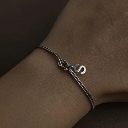 À ma Fille - Bracelet noeud d'amour - Or Rose