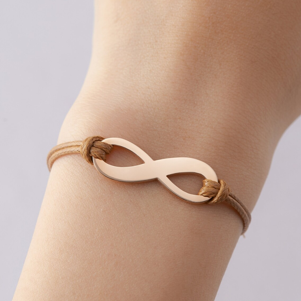 Bracelet infini - À mon Fils ou à ma Fille - Or Rose