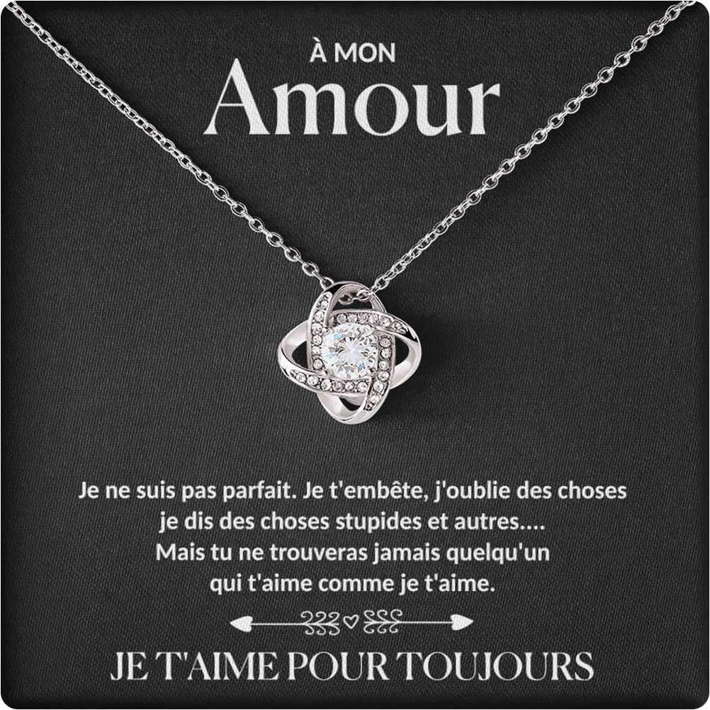 À mon Amour - Collier rose pour toujours - Or