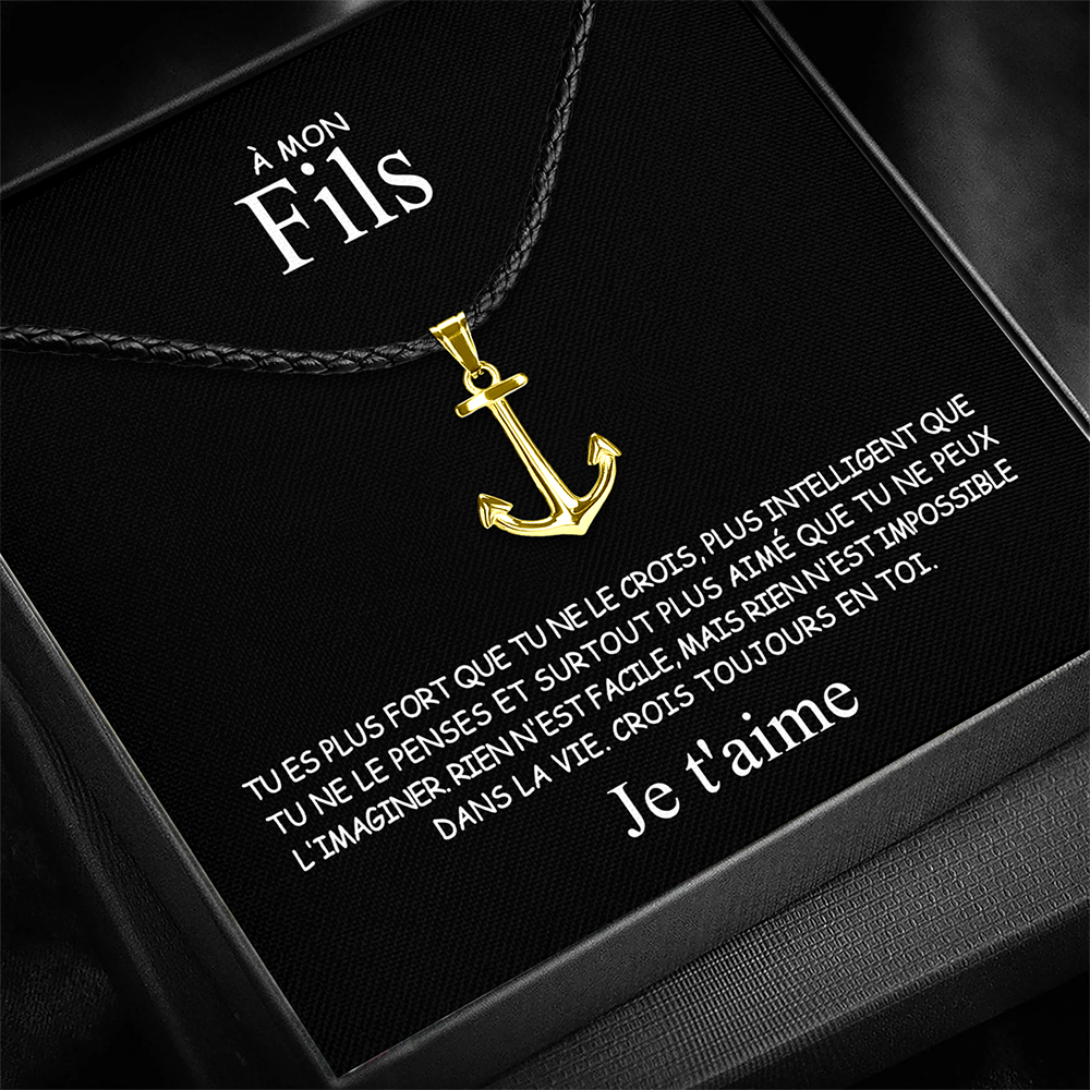 À mon Fils - Pendentif ancre