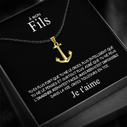 À mon Fils - Pendentif ancre