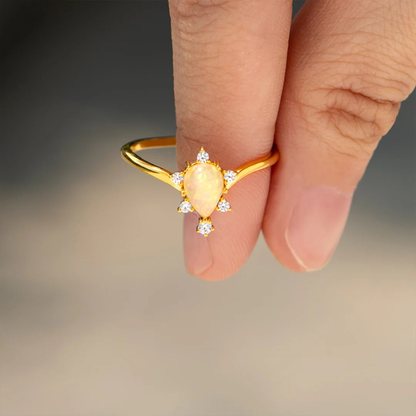 À ma Fille - Bague en pierre d'opale