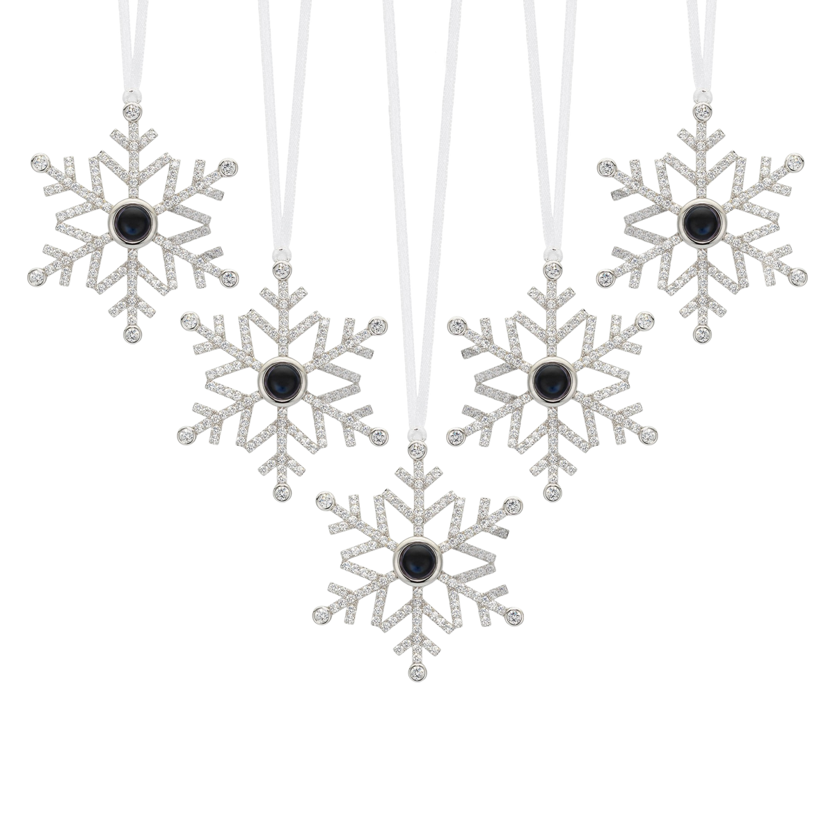 Ornement Photo Flocon de Neige Personnalisé Couleur