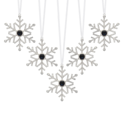 Ornement Photo Flocon de Neige Personnalisé Couleur