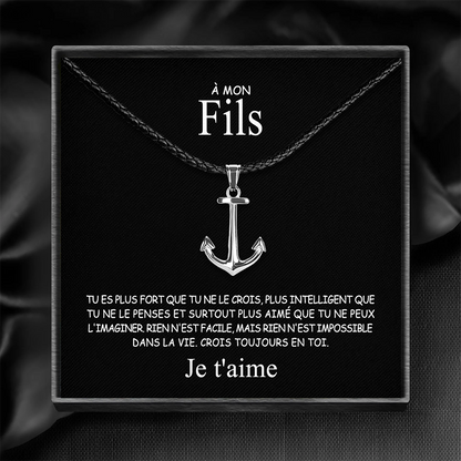À mon Fils - Pendentif ancre
