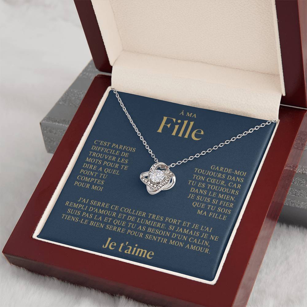 À ma Fille - Collier noeud d'amour