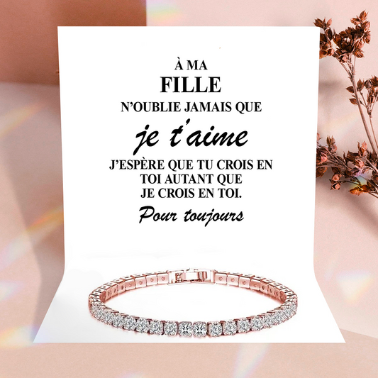 À ma Fille - Tennis - Or Rose