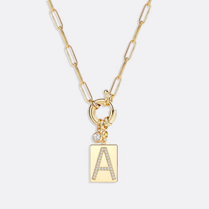 Collier pendentif initial - Or