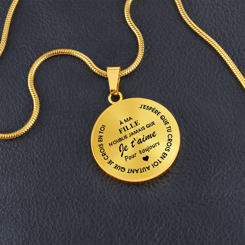 Collier familial - À mon Fils ou ma Fille - Or