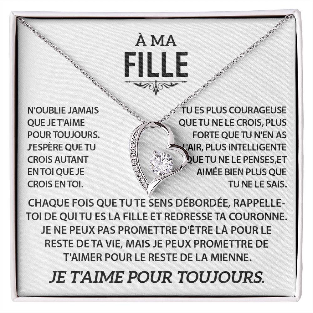 À ma Fille - Collier coeur - Or