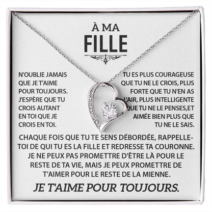À ma Fille - Collier coeur - Or