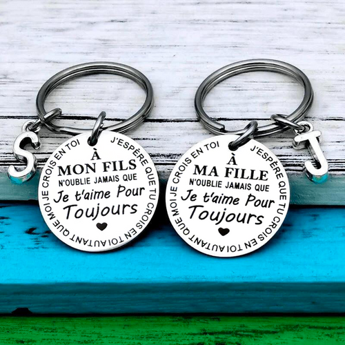 Porte-clés familial - pour fils et fille