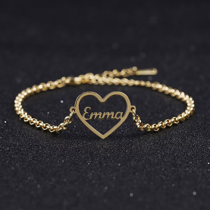 À ma Fille - Bracelet coeur - Or