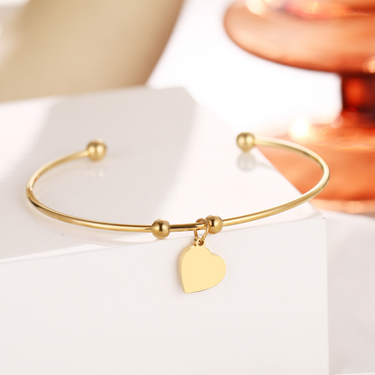 À ma Fille - j'ai rempli ce bracelet de tout mon amour - Or