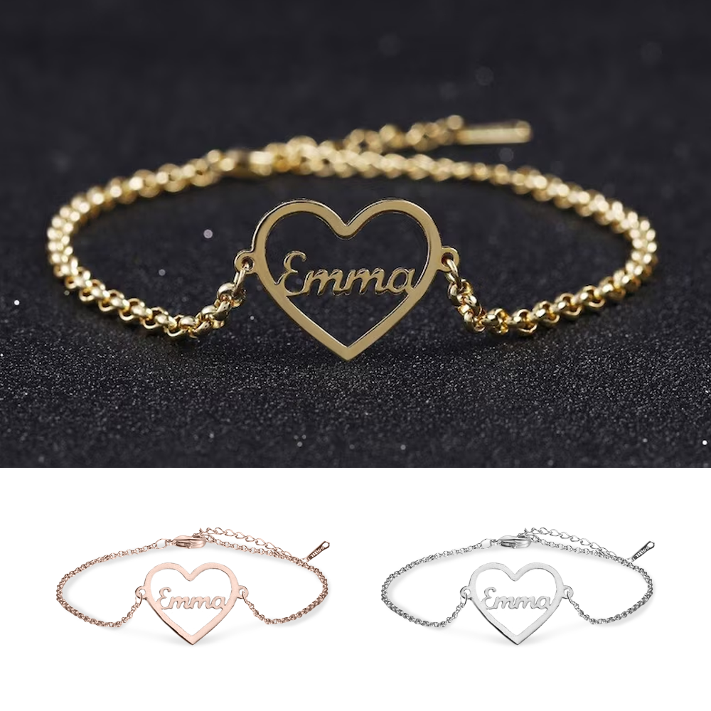 À ma Fille - Bracelet coeur - Or Rose